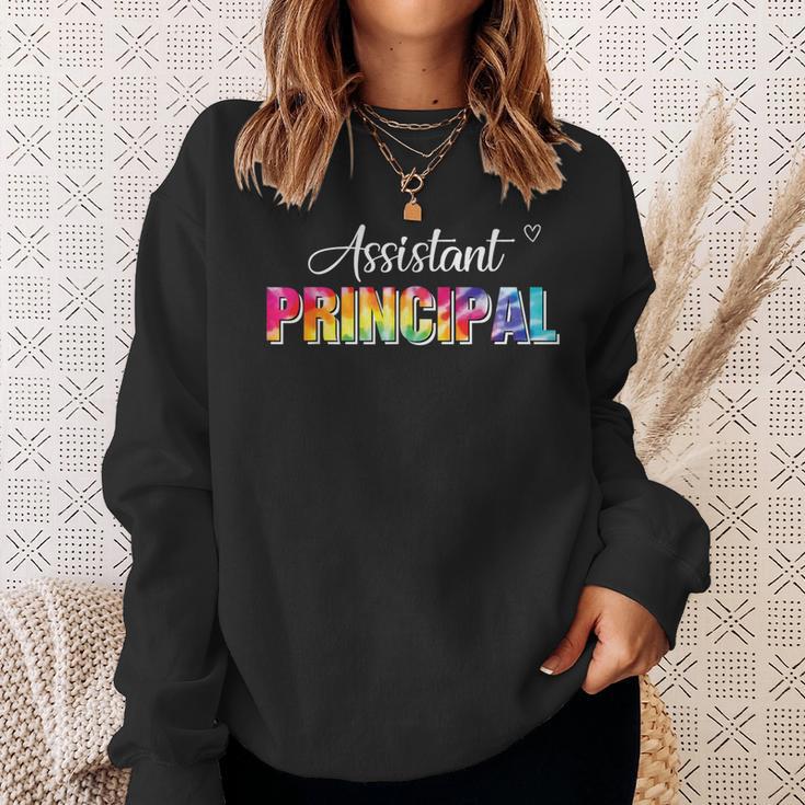 Tie Dye Assistant Principal Job Title School Worker Sweatshirt Gifts for Her