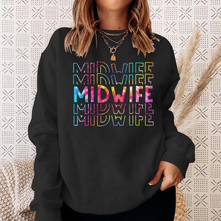 Tie Dye Midwife Life Appreciation Doula Life Birth Workers Sweatshirt Gifts for Her