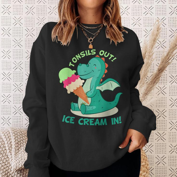 Tonsillectomy Surgery Tonsils Out Ice Cream In Sweatshirt Gifts for Her