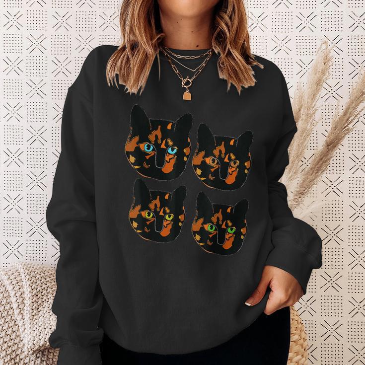 Tortitude Feisty Tortie Tortoiseshell Cat Lover Sweatshirt Gifts for Her