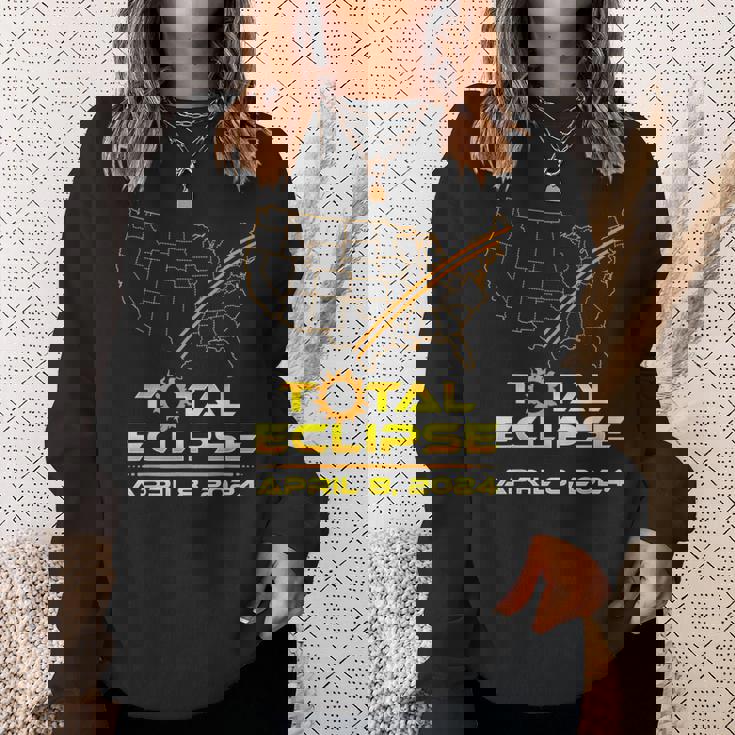 Total Eclipse April 8 2024 Path Of Totality Sweatshirt Gifts for Her