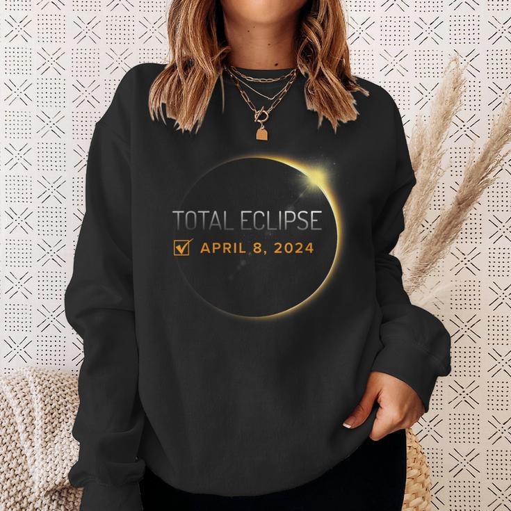 Total Solar Eclipse 2024 America Totality Solar Eclipse Sweatshirt Gifts for Her