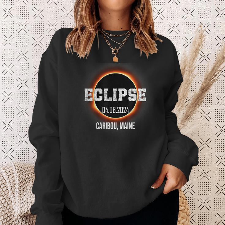 Total Solar Eclipse 2024 Caribou Maine Totality April 8 Sweatshirt Gifts for Her
