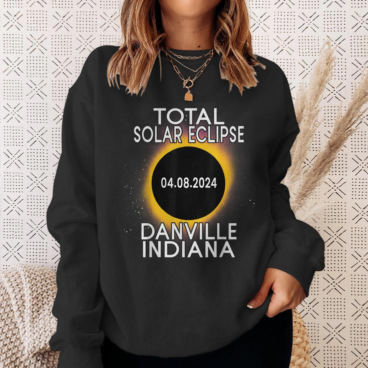 Total Solar Eclipse 2024 Danville Indiana Path Of Totality Sweatshirt Gifts for Her