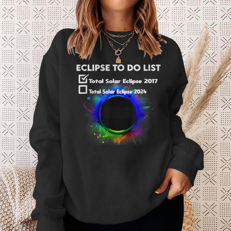 Total Solar Eclipse 2024 To Do List Total Solar Eclipse 2017 Sweatshirt Gifts for Her