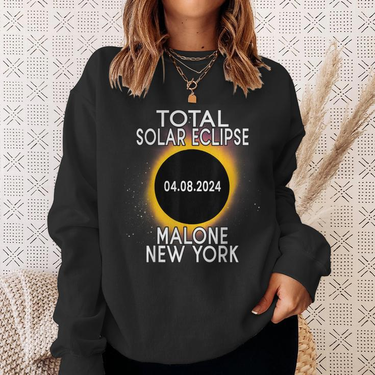 Total Solar Eclipse 2024 Malone New York Sweatshirt Gifts for Her