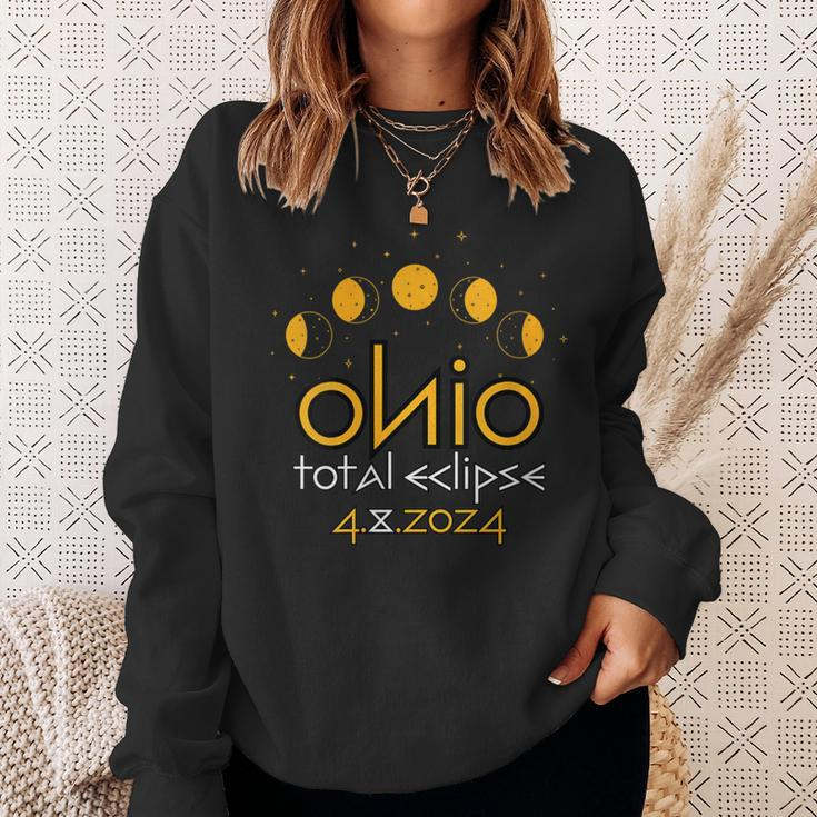 Total Solar Eclipse 2024 Ohio America Totality 04 08 24 Lima Sweatshirt Gifts for Her