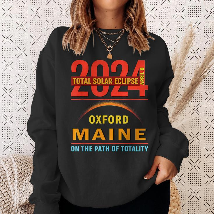 Total Solar Eclipse 2024 Oxford Maine April 8 2024 Sweatshirt Gifts for Her