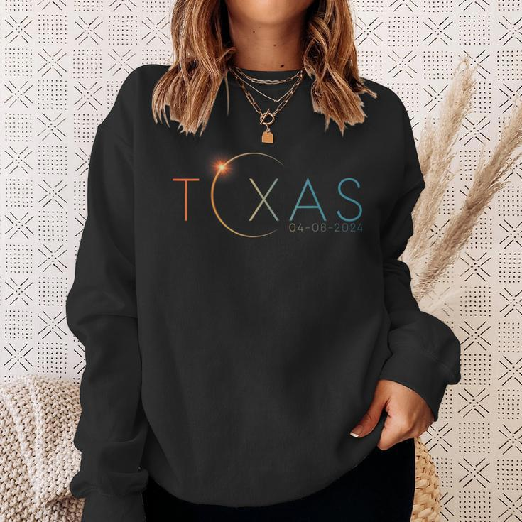 Total Solar Eclipse 2024 State Texas Totality April 8 2024 Sweatshirt Gifts for Her