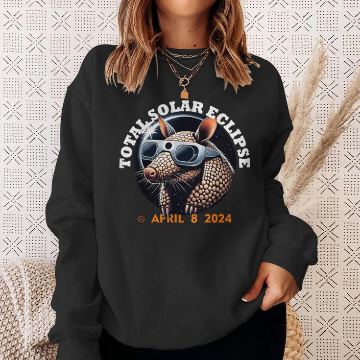 Total Solar Eclipse 4 8 2024 Path American Armadillo Eclipse Sweatshirt Gifts for Her