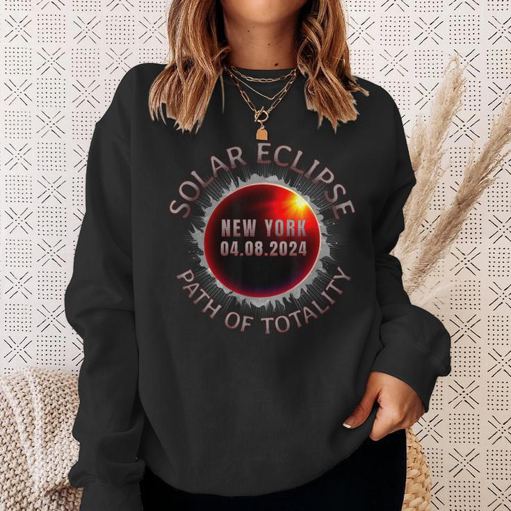 Total Solar Eclipse April 8 2024 New York Path Of Totality Sweatshirt Gifts for Her
