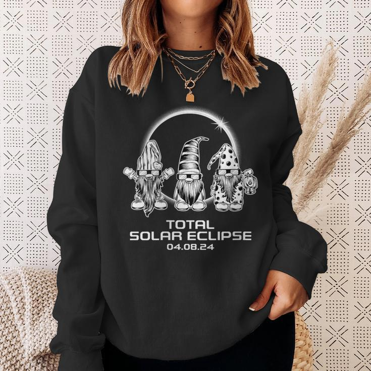 Total Solar Eclipse Gnomes Totality Party 2024 Matching Sweatshirt Gifts for Her