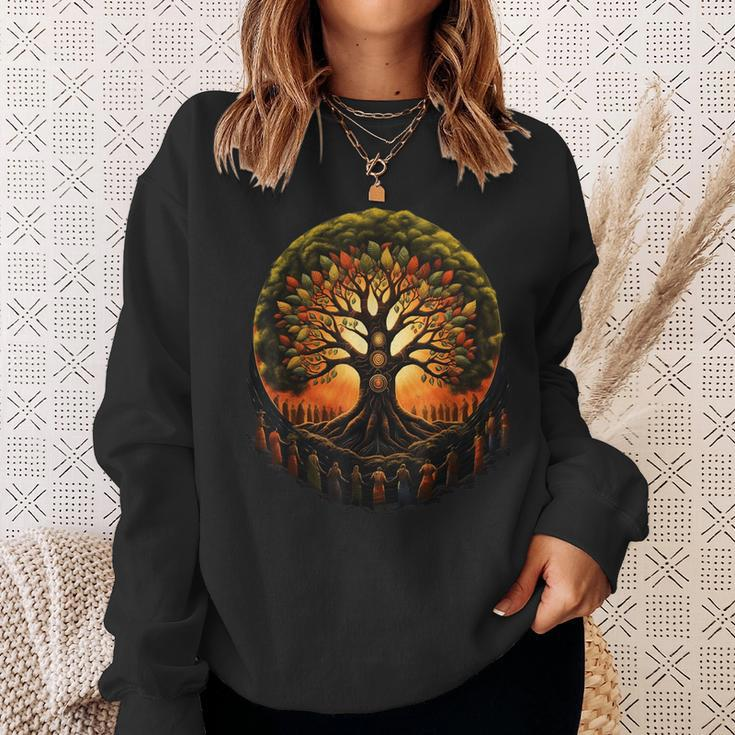 Tree Of Life Black History Kwanzaa American African Roots Sweatshirt Gifts for Her