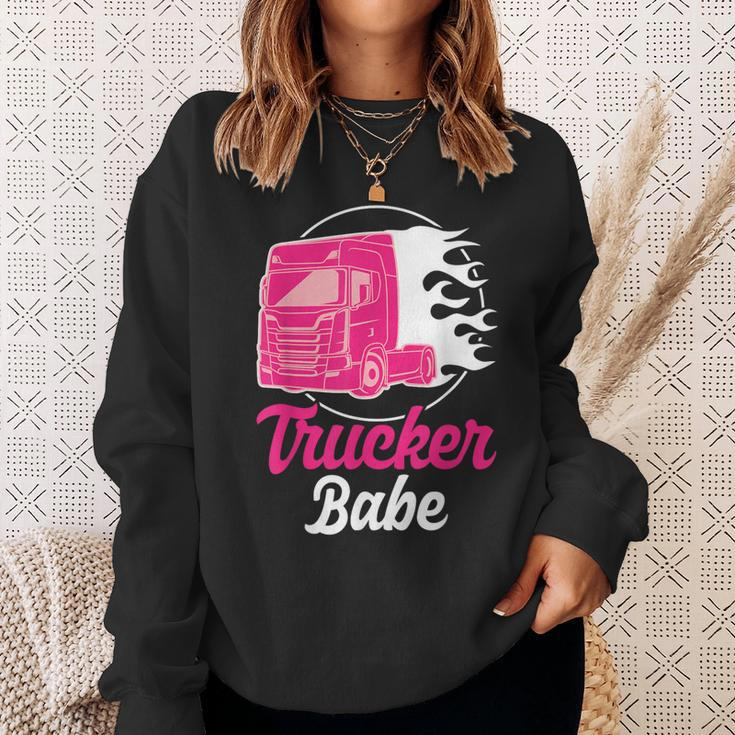 Trucker Babe Truck Driver And Trucker Sweatshirt Geschenke für Sie