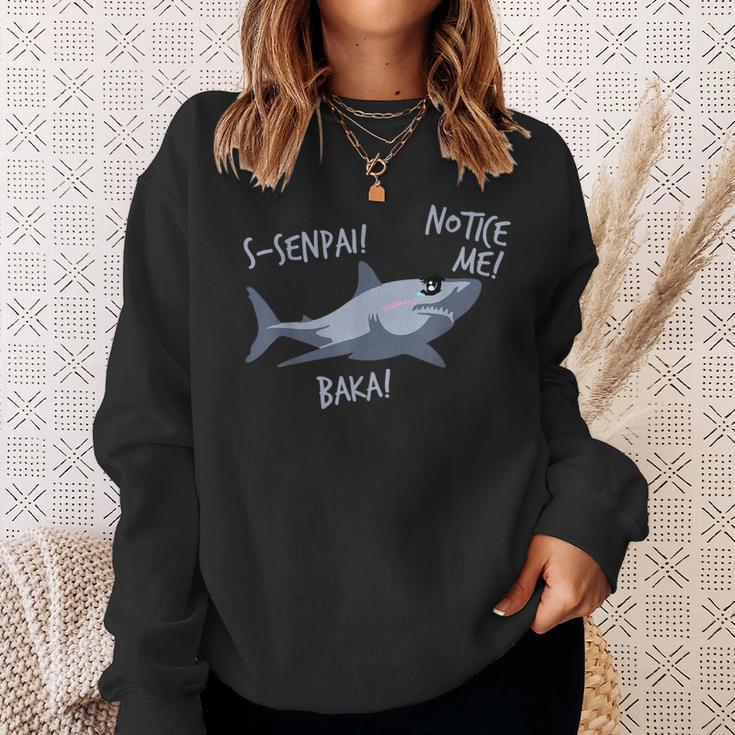 Tsundere Shark Anime Otaku Baka Senpai Manga Japanese Sweatshirt Gifts for Her