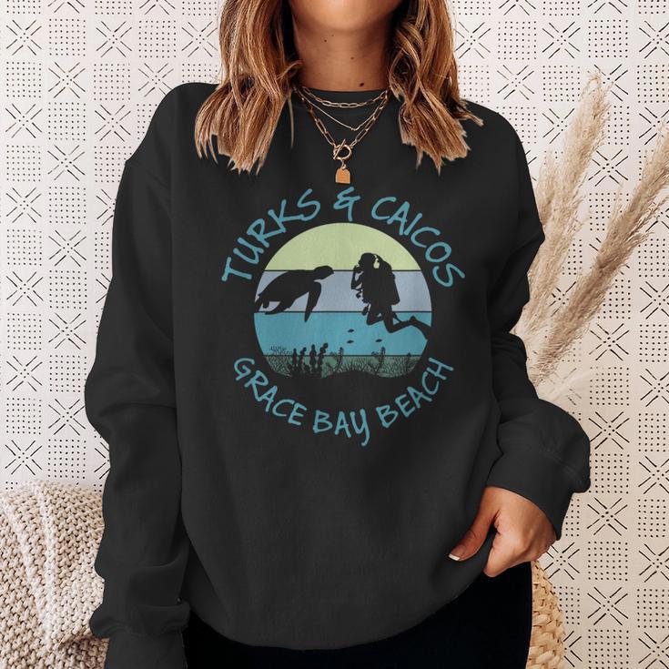 Turks And Caicos Grace Bay Beach Sunny Summer Caribbean Sea Sweatshirt Gifts for Her