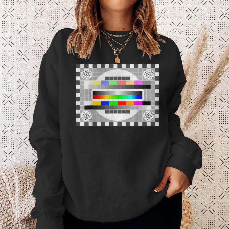 Tv Test Pattern Nerd Geek Sweatshirt Gifts for Her