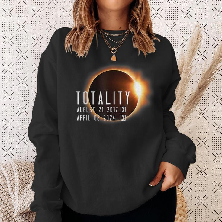 Twice In A Lifetime Totality Solar Eclipse 2017 & 2024 Sweatshirt Gifts for Her