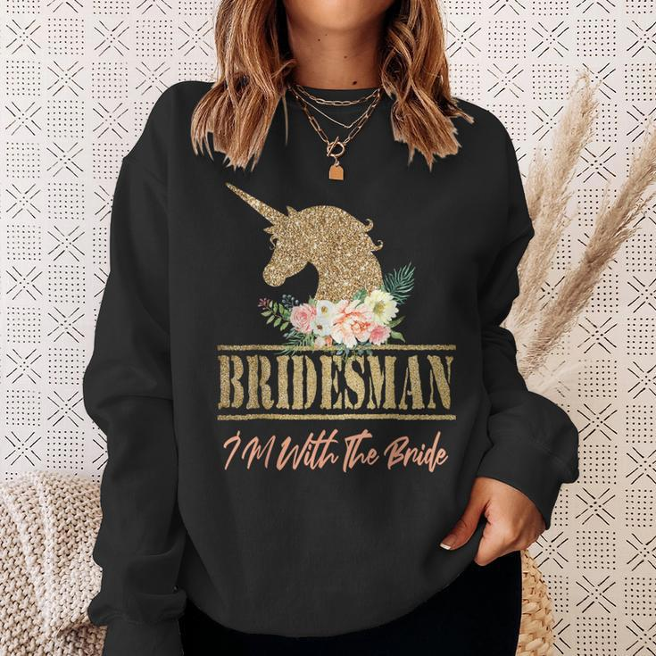 Unicorn Bridesman For Wedding Bridal Party Bridesmaid Sweatshirt Gifts for Her