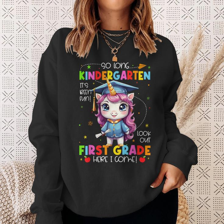 Unicorn So Long Kindergarten Graduation Last Day Of School Sweatshirt Gifts for Her