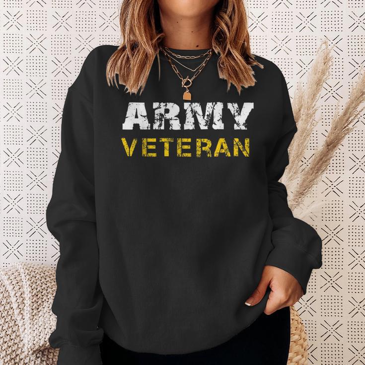 Us Army Veterans Distressed Font Sweatshirt Gifts for Her