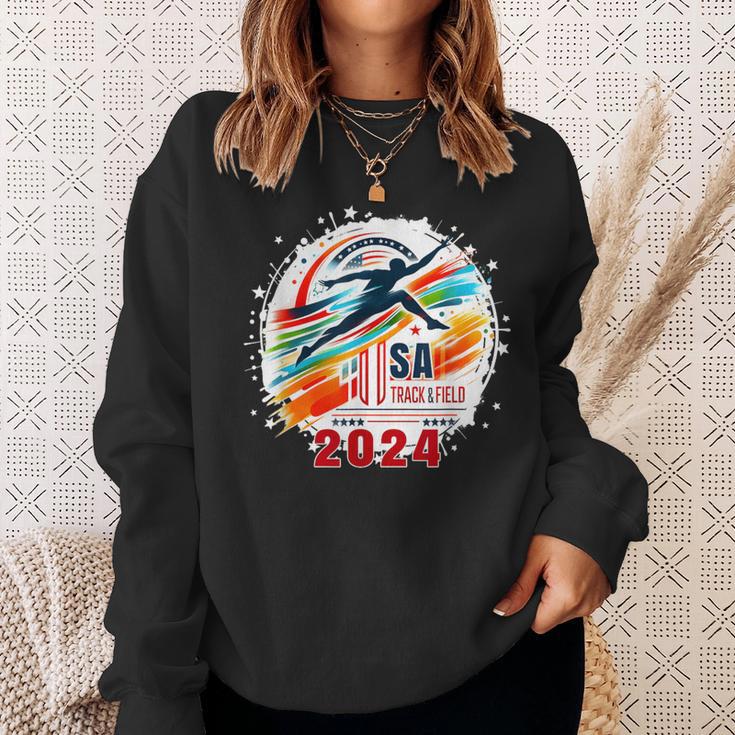 Usa 2024 Games United States Track And Field Usa 2024 Usa Sweatshirt Gifts for Her