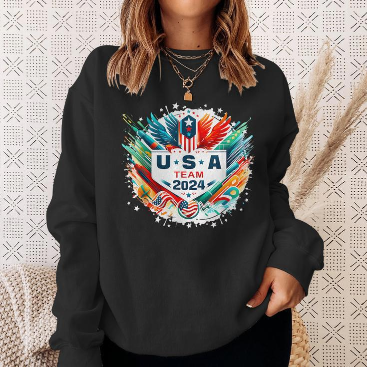Usa 2024 Go United States Sport Usa Team 2024 Usa Sweatshirt Gifts for Her