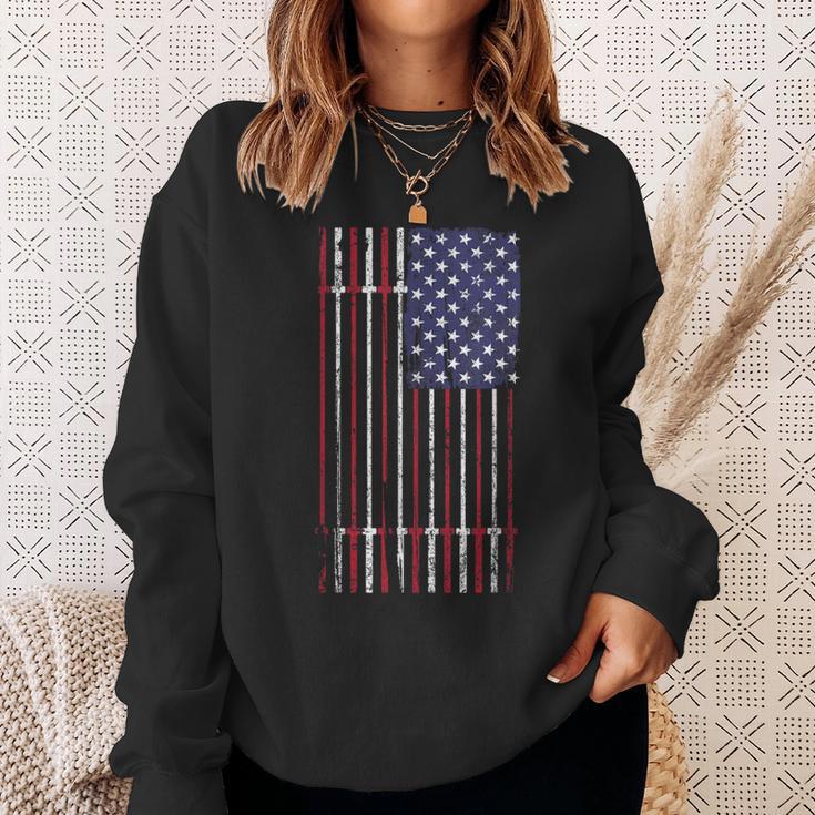 Usa Flag Barbell Sweatshirt Geschenke für Sie