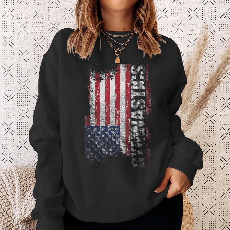 Usa Flag Gymnastics Sweatshirt Gifts for Her