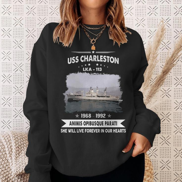 Uss Charleston Lka Sweatshirt Gifts for Her