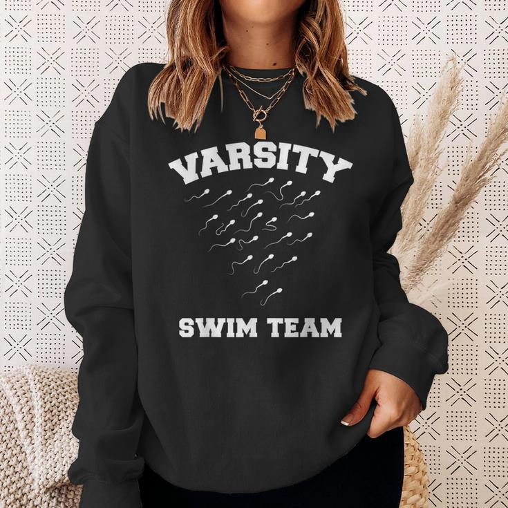 Varsity Swim Team Swimming Sperm Sweatshirt Gifts for Her