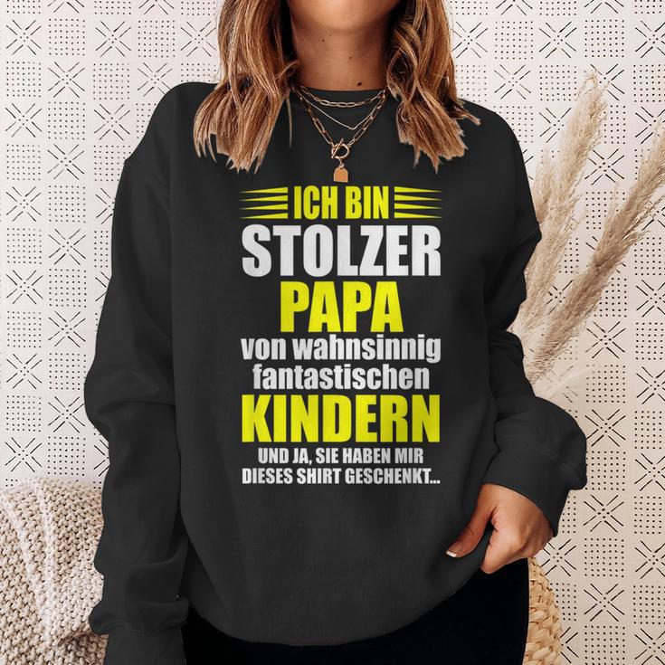 Vater Stolzer Papaatertag Spruch Sprüche Geschenkidee Sweatshirt Geschenke für Sie