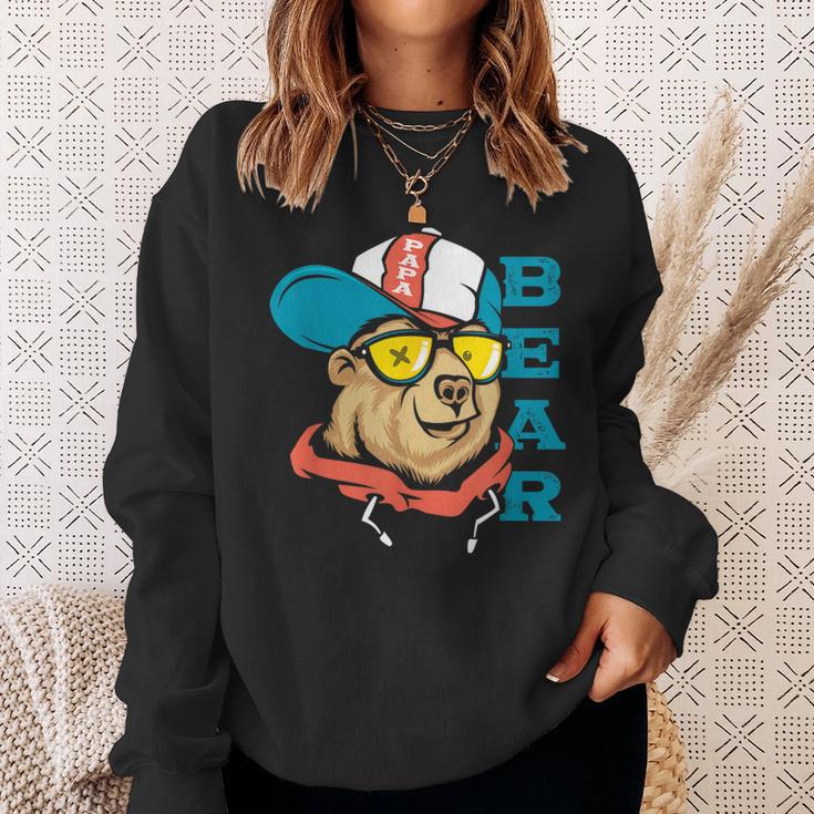 Vatertagsgeschenk Papa Bear Papa Bär Spruch Lustig Für Papa Sweatshirt Geschenke für Sie