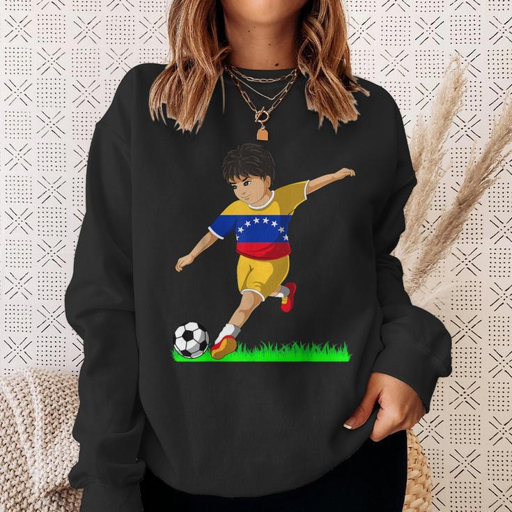 Venezuelan Soccer Boy Venezuela Flag Jersey Football Fans Sweatshirt Gifts for Her