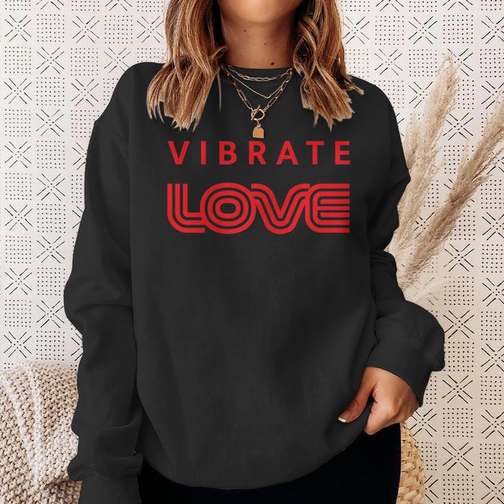 Vibrate Love Cute Spiritual Yoga Meditation Graphic Sweatshirt Gifts for Her