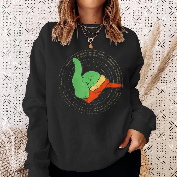 Vibrations Rasta Reggae Shaka Hawaiian Sweatshirt Gifts for Her