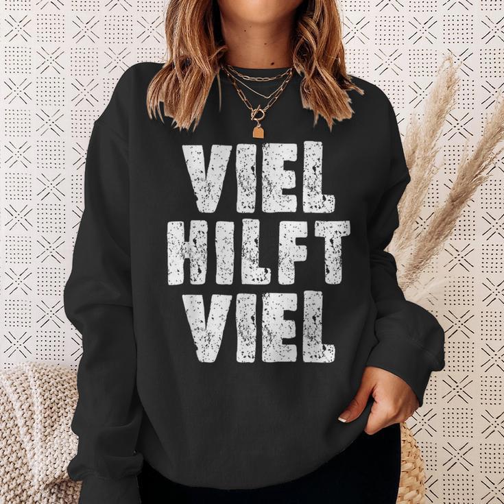 Viel Hilftiel Old-School Bodybuilder Saying Sweatshirt Geschenke für Sie