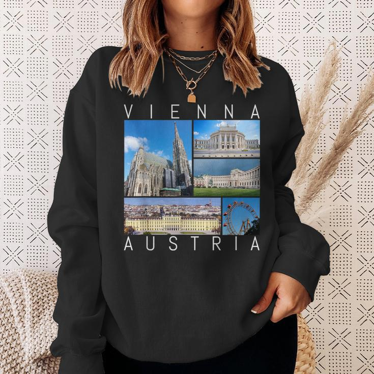 Vienna Austria Souvenir Vienna Famous Landmarks Sweatshirt Geschenke für Sie