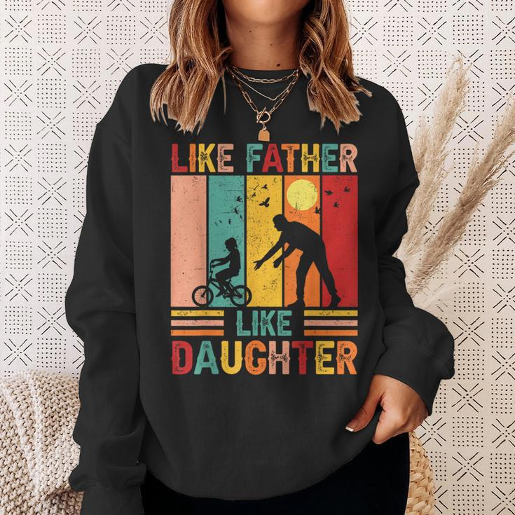Vingate Retro Like Father Like Daughter Dad Fathers Day Sweatshirt Gifts for Her
