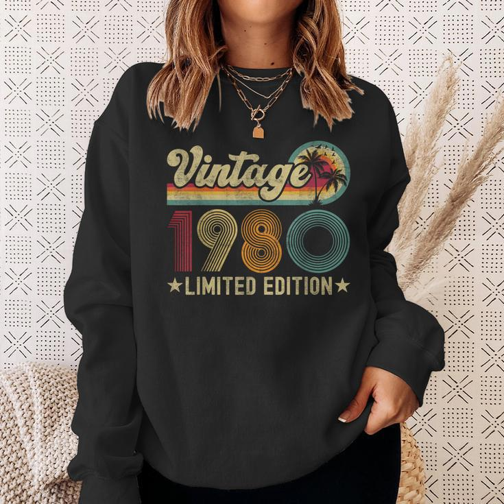 Vintage 1980 44 Year Old 44Th Birthday For Women Sweatshirt Gifts for Her