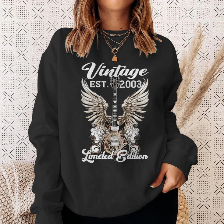 Vintage Since 2003 Limeted Classic Rock Guitar Year Of Birth Sweatshirt Gifts for Her