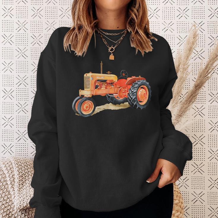 Vintage Allis Chalmers Wd45 Tractor Print Sweatshirt Gifts for Her