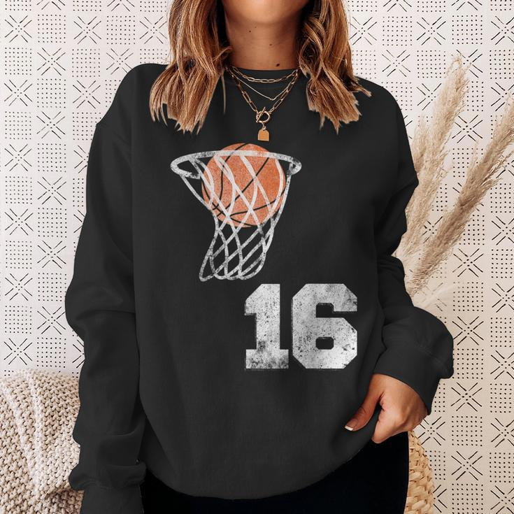 Vintage Basketball Jersey Number 16 Player Number Sweatshirt Gifts for Her