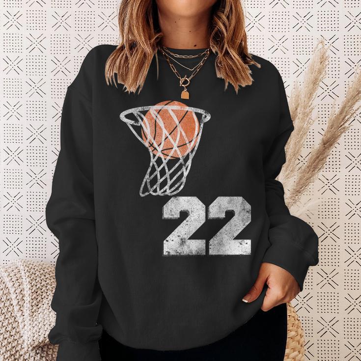 Vintage Basketball Jersey Number 22 Player Number Sweatshirt Gifts for Her