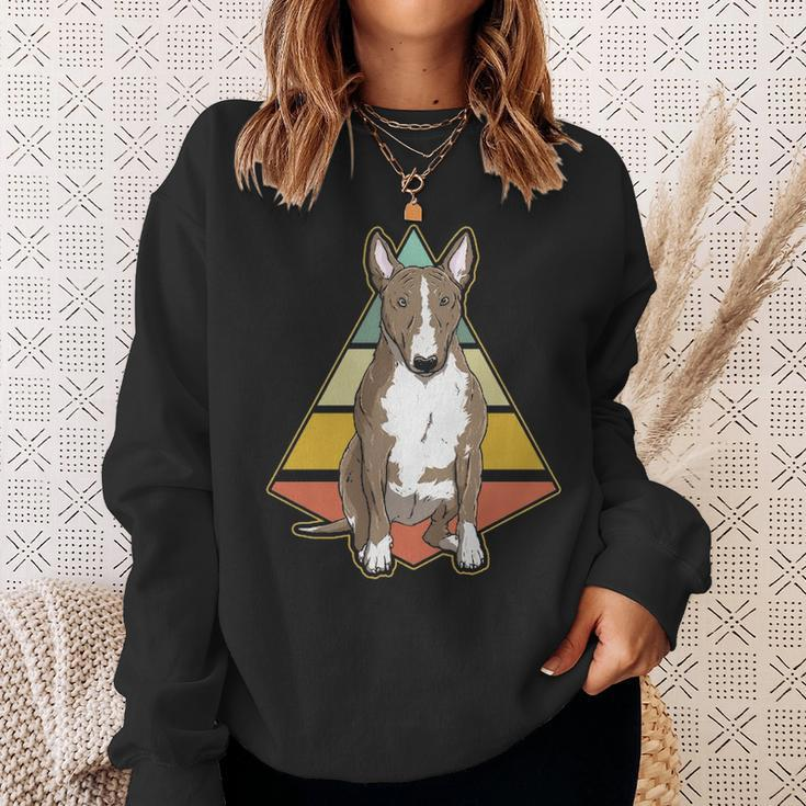 Vintage Bull Terrier Dog Retro Bull Terrier Lover Sweatshirt Gifts for Her