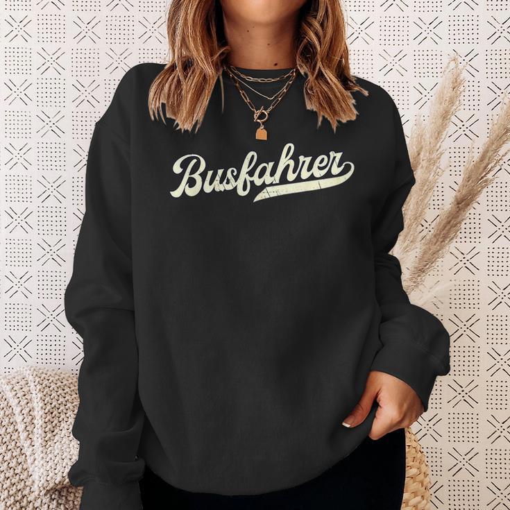 Vintage Busfahrer Sweatshirt mit Klassischem Schriftzug, Retro Design Geschenke für Sie