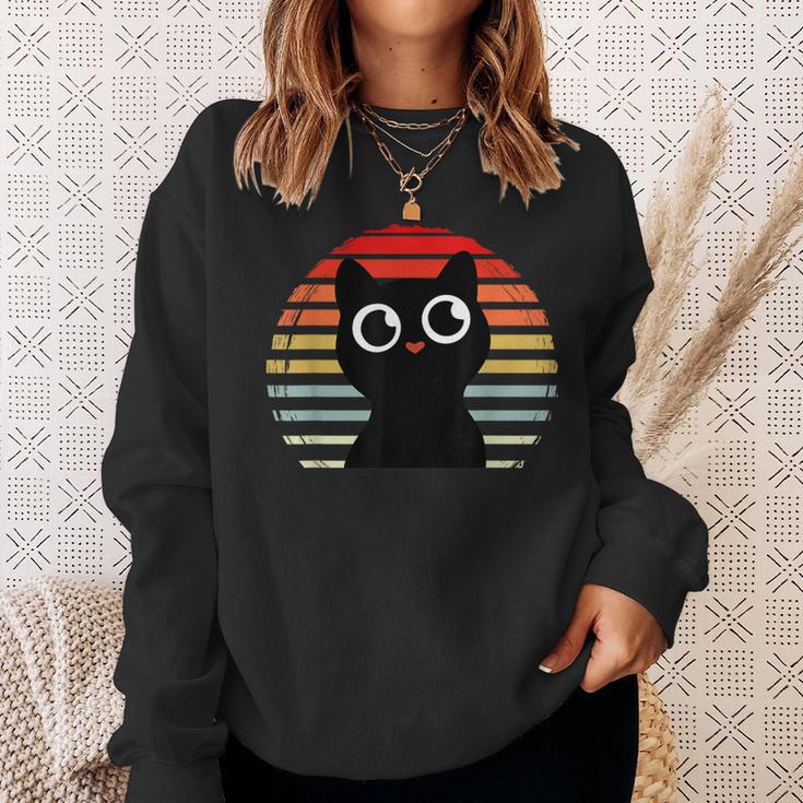 Vintage Cat Sweatshirt Geschenke für Sie