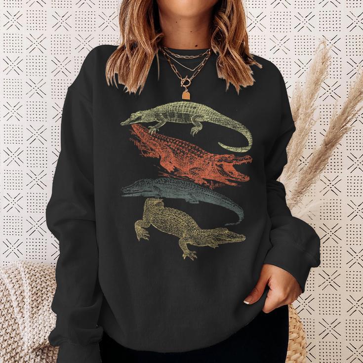 Vintage Crocodiles Retro Crocodile Sweatshirt Gifts for Her