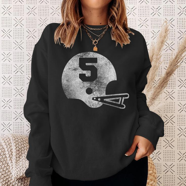 Vintage Football Jersey Number 5 Player Number Sweatshirt Gifts for Her