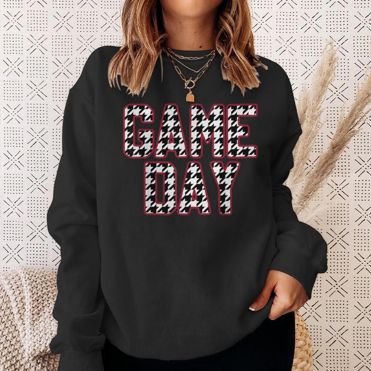 Vintage Game Day Houndstooth Alabama American Football Fans Sweatshirt Gifts for Her